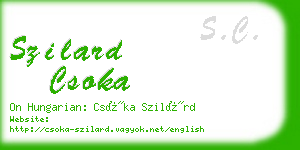 szilard csoka business card